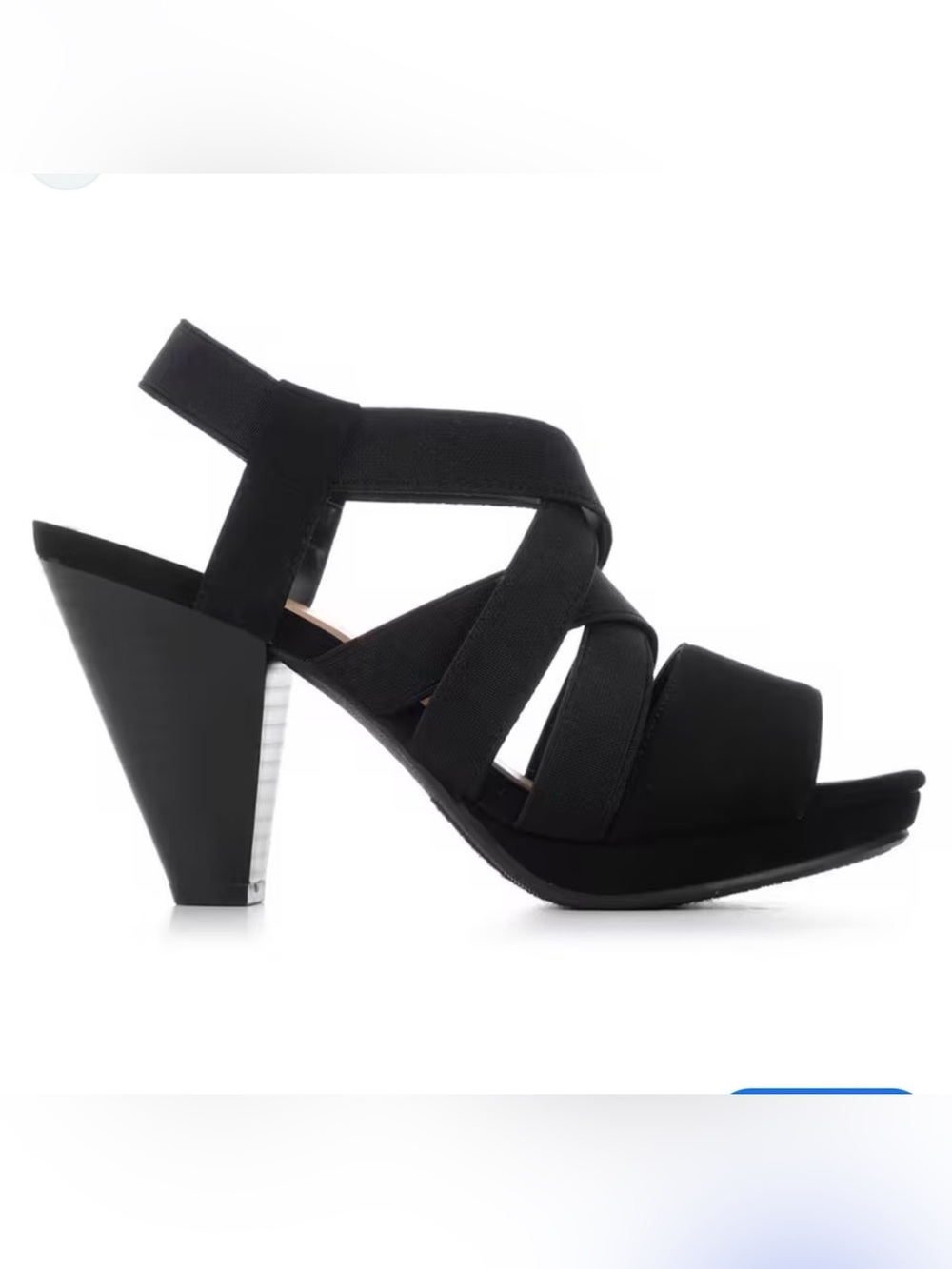 Black Strappy Solanz Platform Heel Sandals - Women’s 10